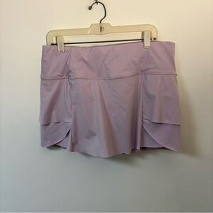 Athleta Momentum women’s tennis golf skort lavender polyester blend Large